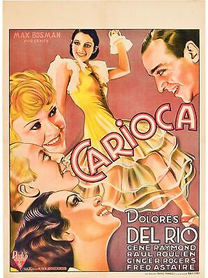 CARIOCA, DOLORES DEL RIO, 1933, REPRO MOVIE POSTER, VINTAGE, HQ