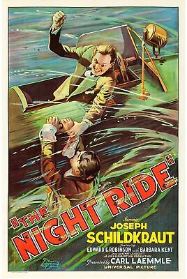 THE NIGHT RIDE, JOSEPH SCHILDKRAUT, 1930, REPRO AFFICHE CINEMA HQ