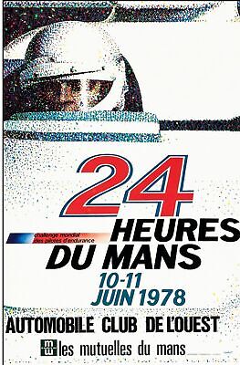 24 HOURS OF LE MANS, CAR RACE, 1978, REPRO MOVIE POSTER, VINTAGE, HQ