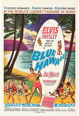 BLUE HAWAII, ELVIS PRESLEY, 1961, REPRO MOVIE POSTER, VINTAGE, HQ