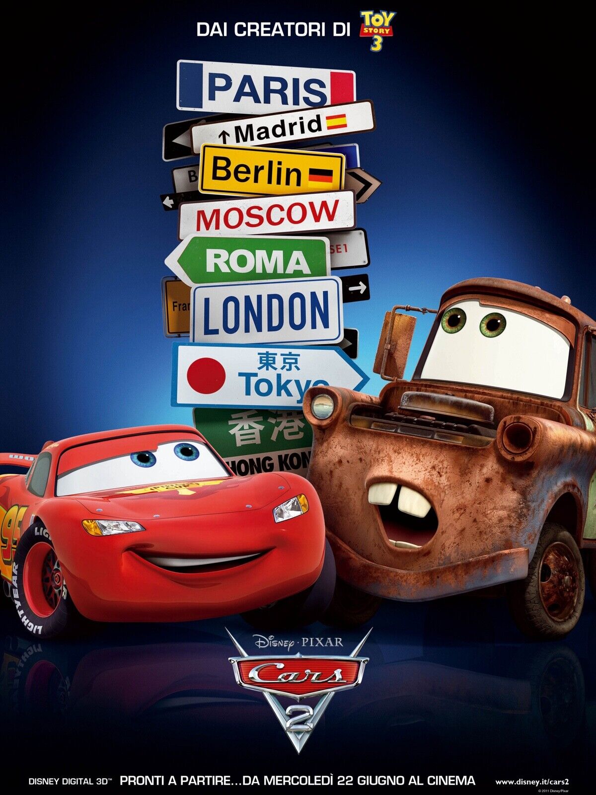 CARS ENFANTS DISNEY PIXAR REPRO AFFICHE CINEMA VINTAGE HQ