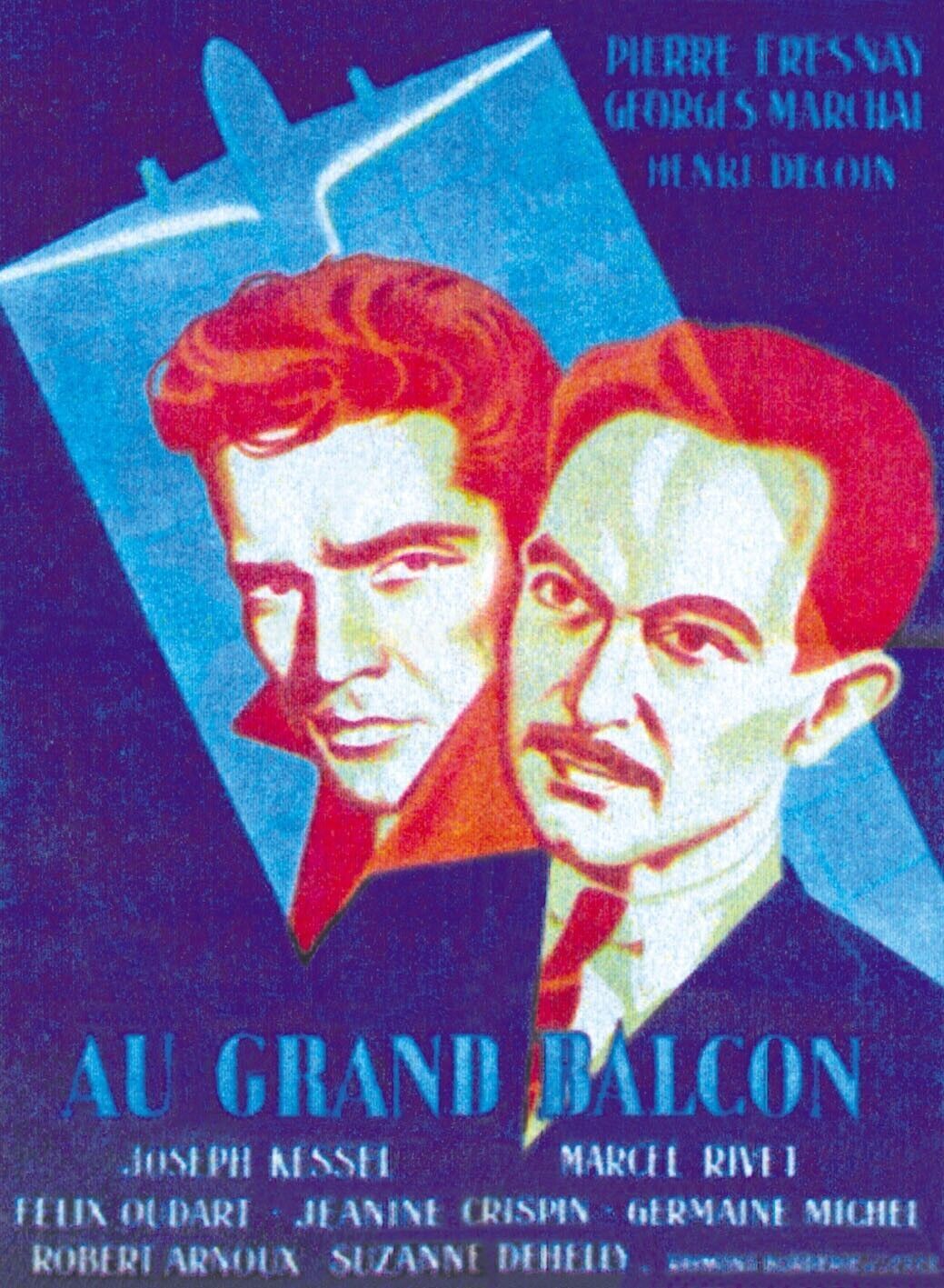 ON THE GRAND BALCONY, PIERRE FRESNAY, 1949, REPRO MOVIE POSTER, VINTAGE, HQ