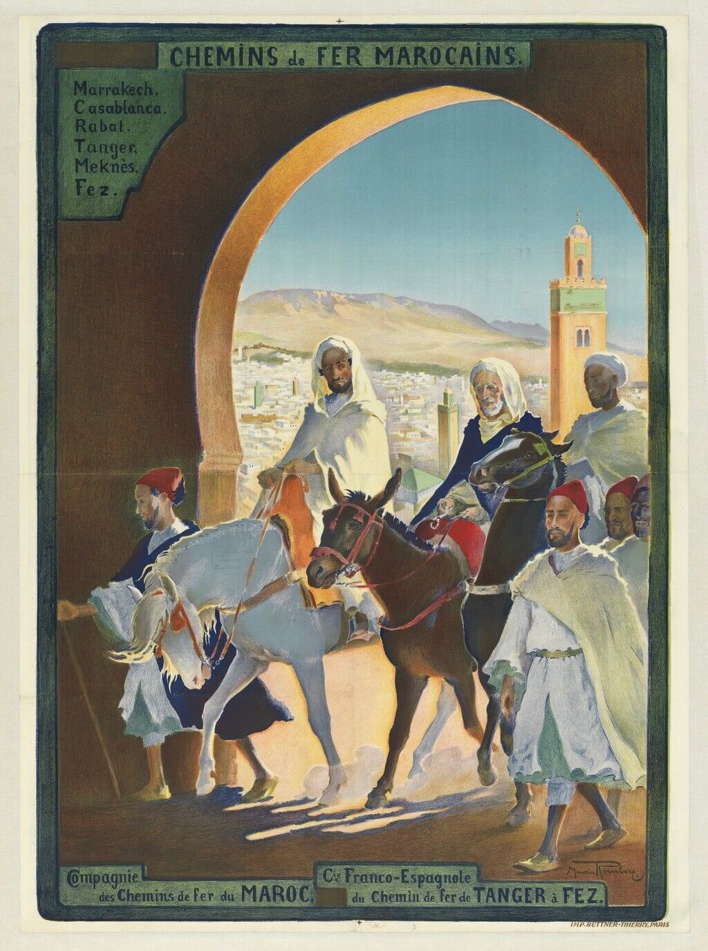 MAROC, REPRO AFFICHE TOURISME, VINTAGE, HQ