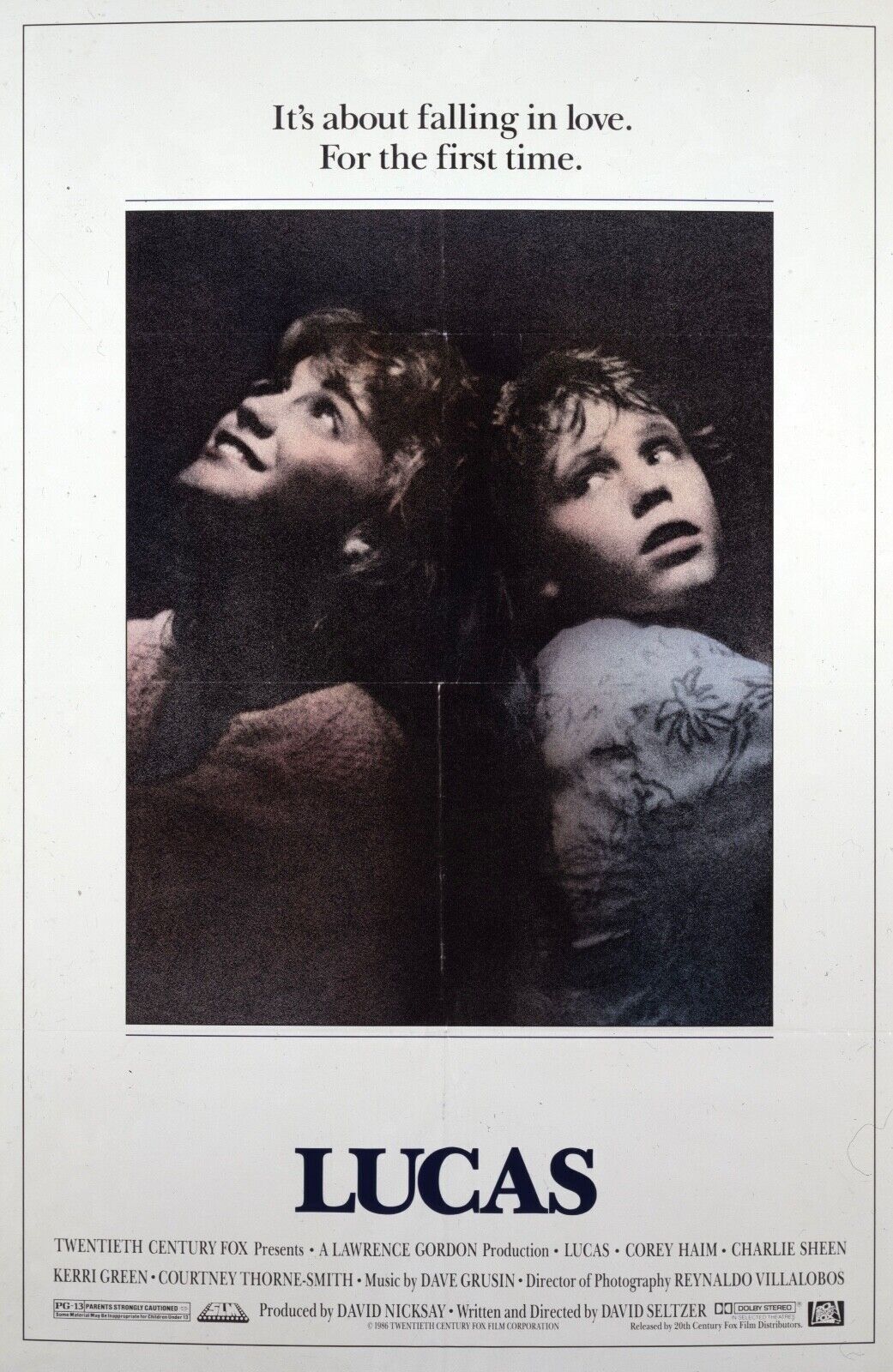 LUCAS, COREY HAIM, 1986, repro affiche cinéma VINTAGE, HQ,