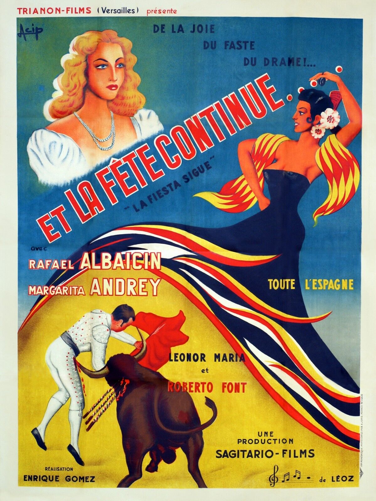 AND THE PARTY CONTINUES, SPAIN, REPRO VINTAGE HQ CINEMA POSTER