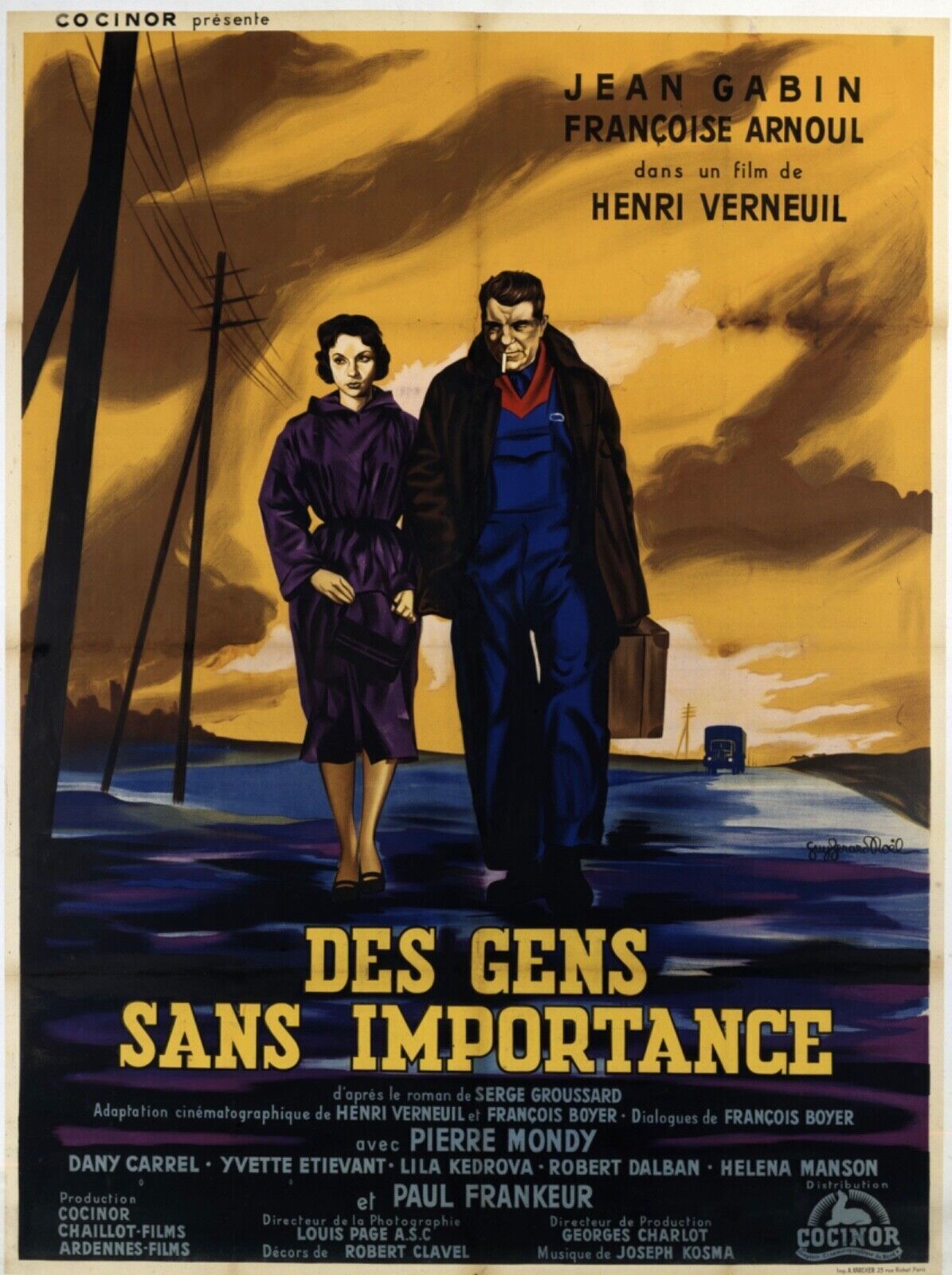 PEOPLE WITHOUT IMPORTANCE, JEAN GABIN, Reproduction cinema poster