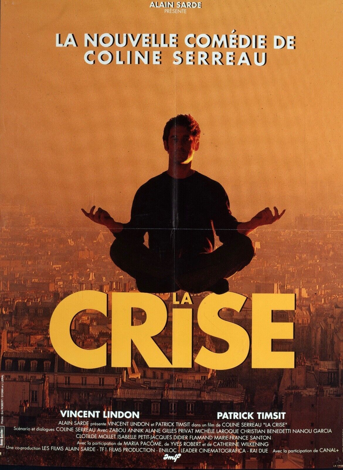 LA CRISE, VINCENT LINDON, AFFICHE VINTAGE MOVIE POSTER HQ