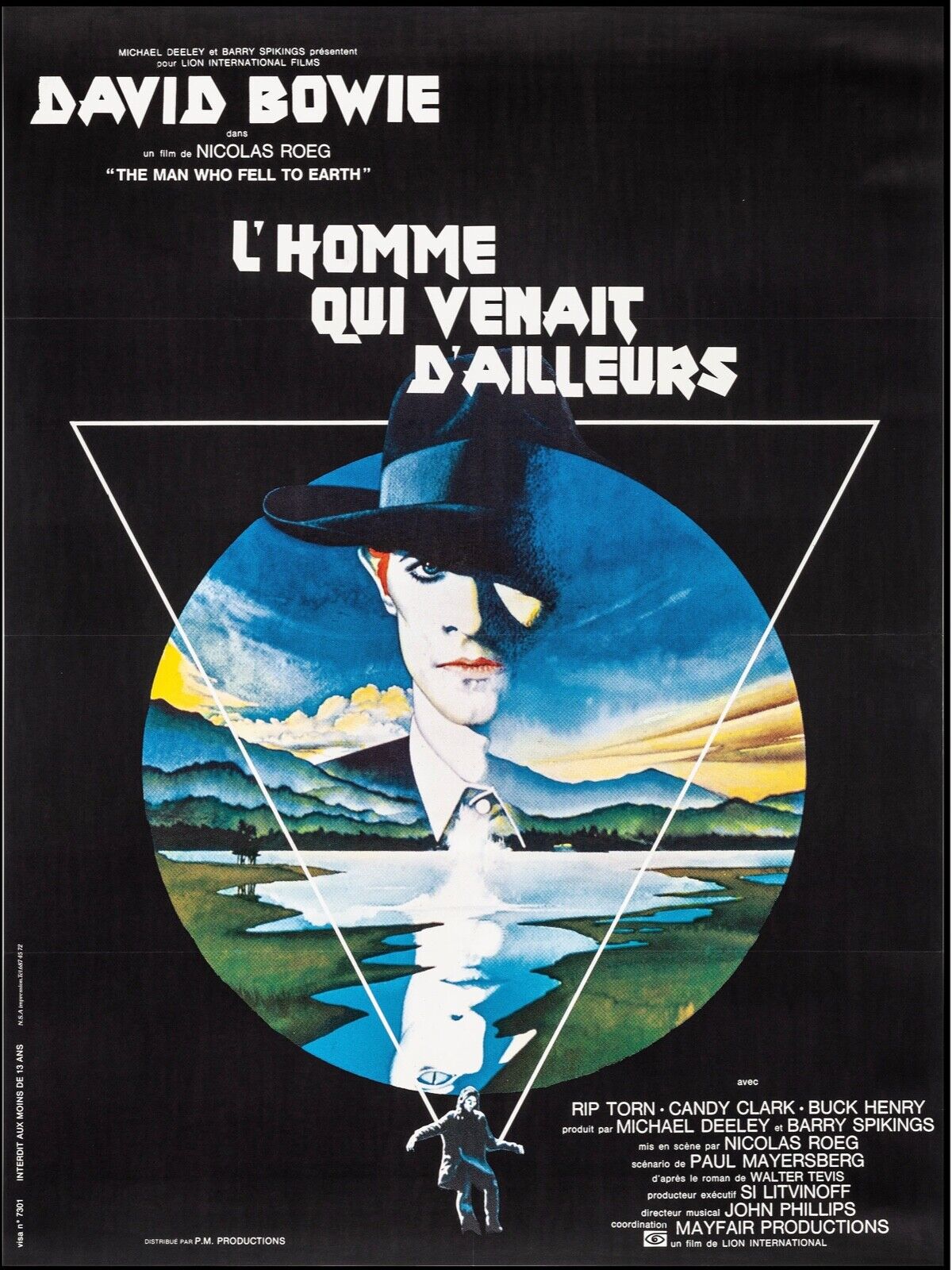 THE MAN WHO FELL FROM ELSEWHERE, DAVID BOWIE, 1976, REPRO MOVIE POSTER, VINTAGE, HQ