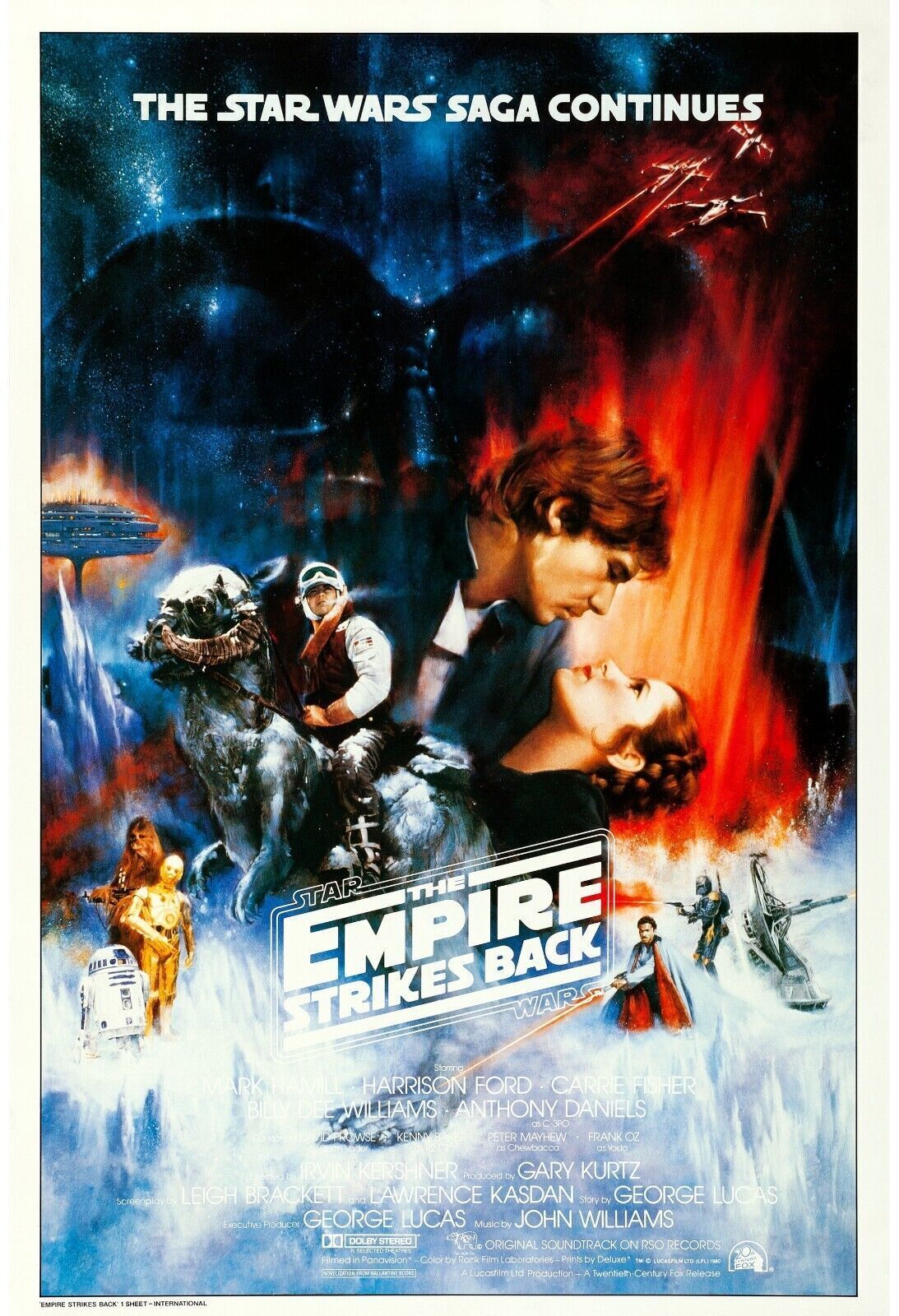 THE EMPIRE STRIKES BACK, MARK HAMILL, 1980, REPRO MOVIE POSTER, VINTAGE, HQ