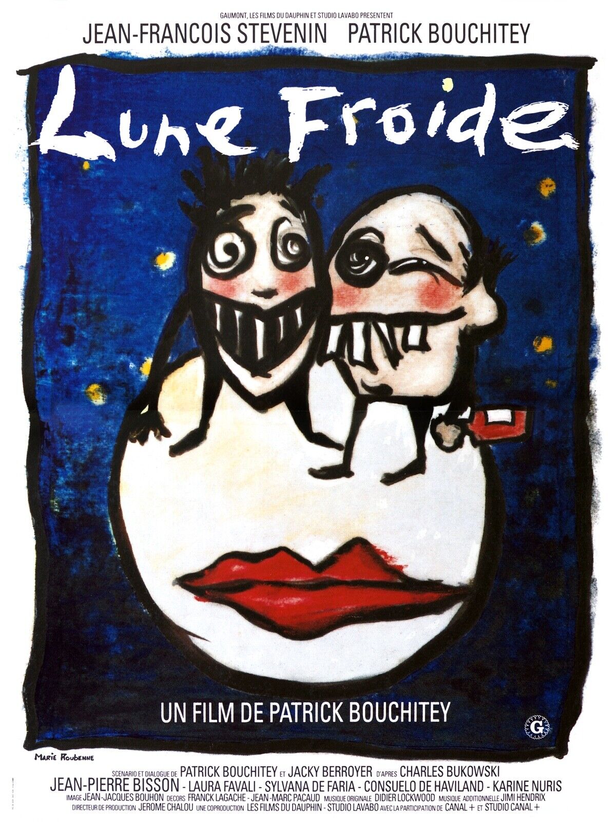 LUNE FROIDE, JEAN-FRANCOIS STEVENIN, AFFICHE CINEMA VINTAGE, HQ