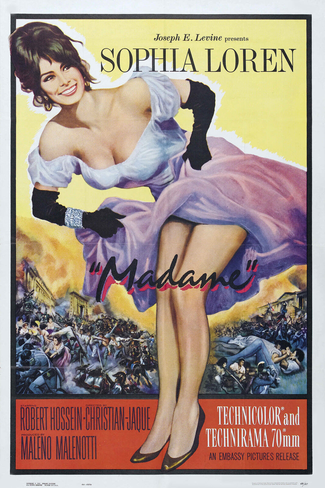 MADAME, SOPHIA LOREN, 1961, Repro vintage cinema poster, HQ