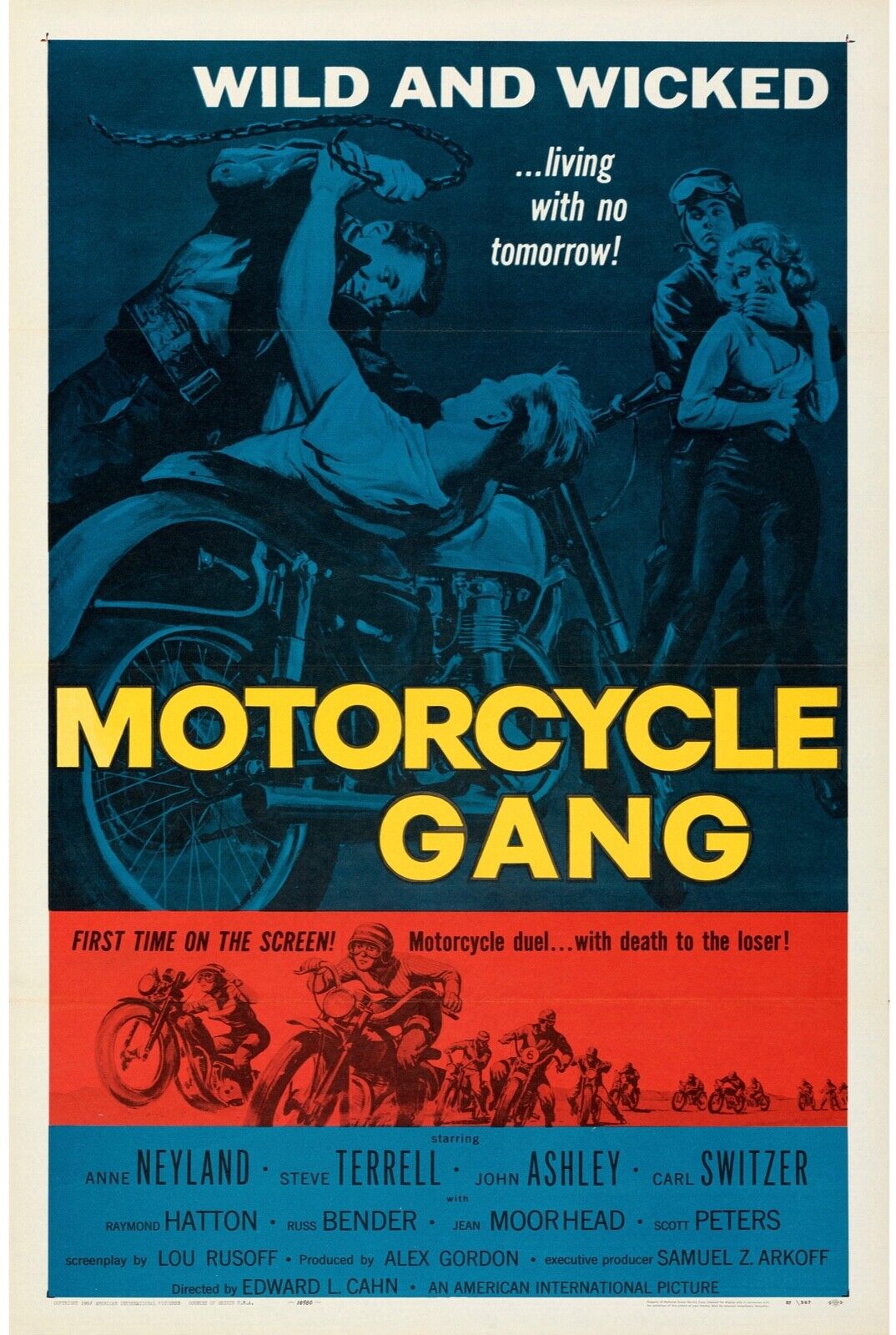 MOTORCYCLE GANG, 1957, REPRO VINTAGE HQ CINEMA POSTER