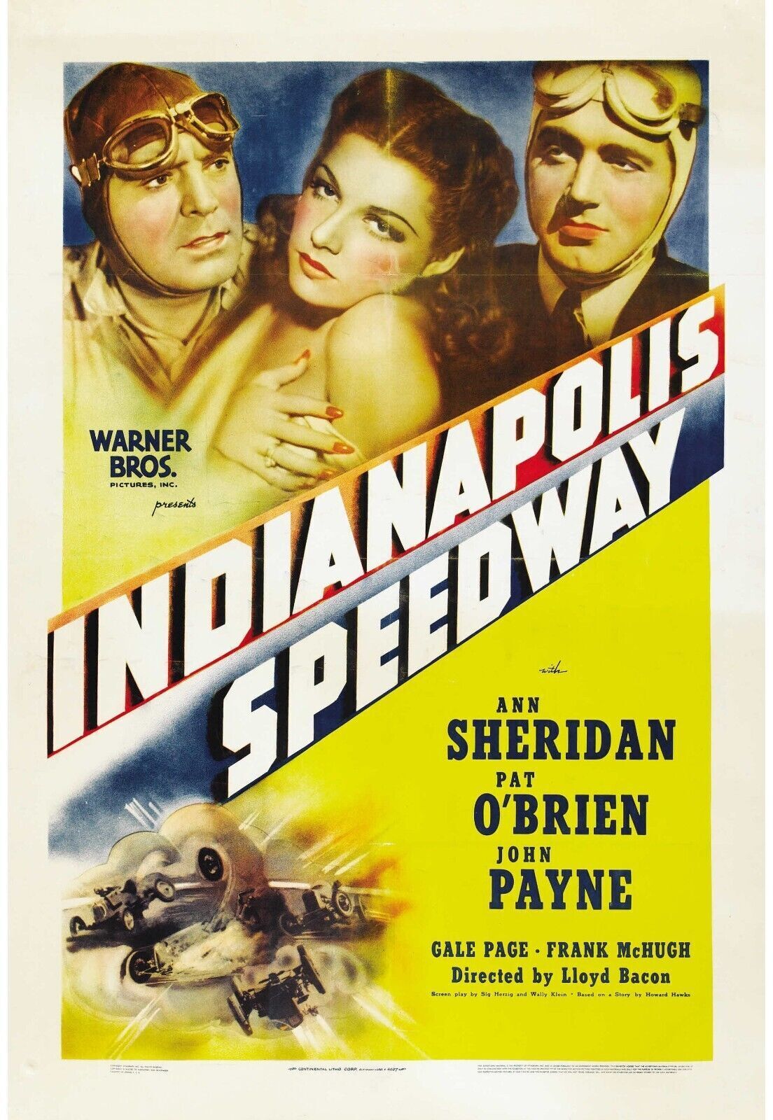 INDIANAPOLIS SPEEDWAY, ANN SHERIDAN, movie poster reproduction, HQ