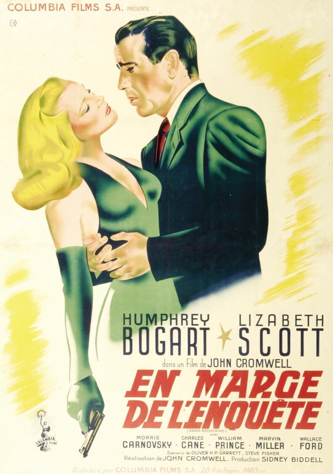 EN MARGE DE L'ENQUÊTE, HUMPHREY BOGART, Repro Affiche cinéma Vintage, HQ