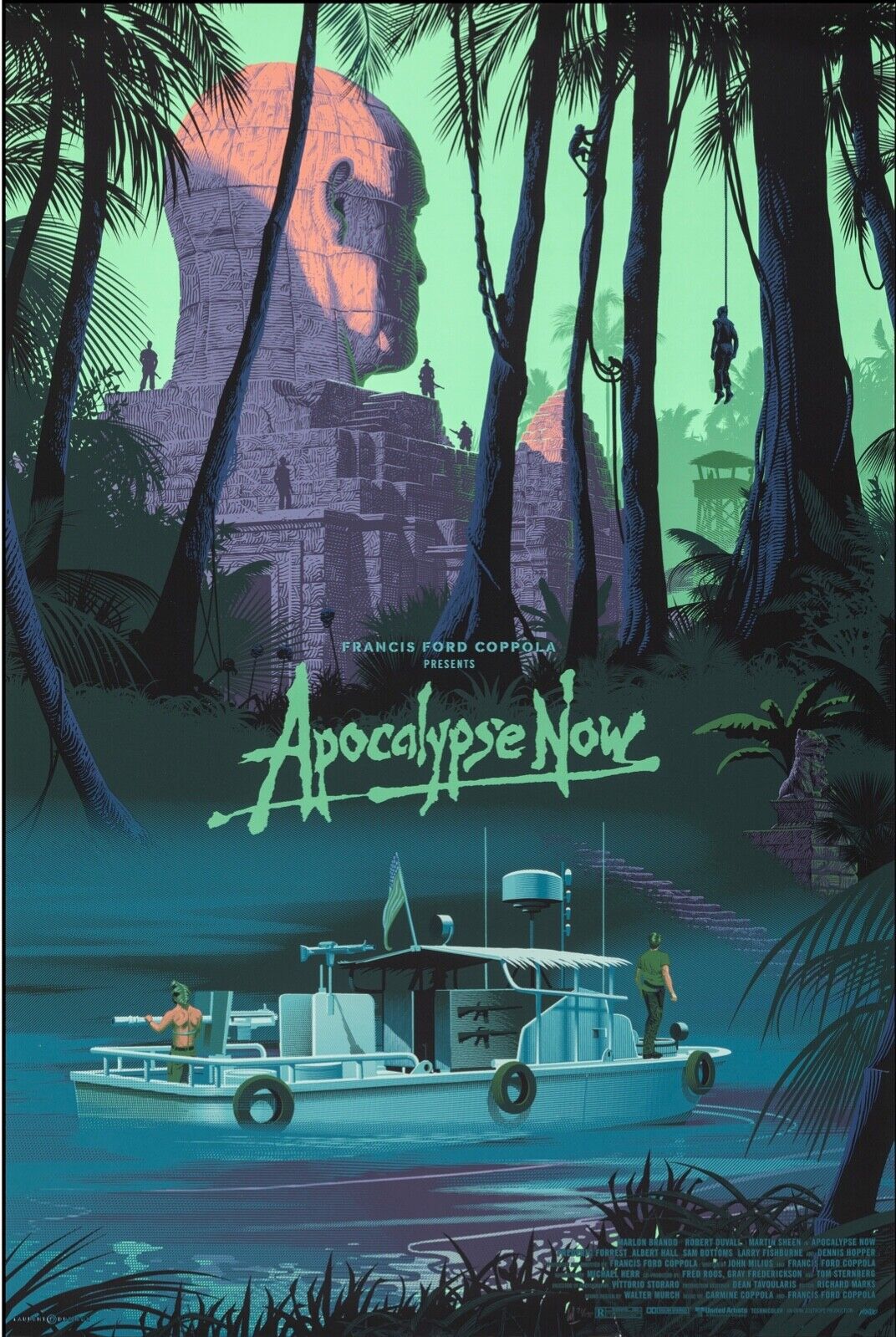 APOCALYPSE NOW, MARLON BRANDO, 1979, REPRO MOVIE POSTER, VINTAGE, HQ