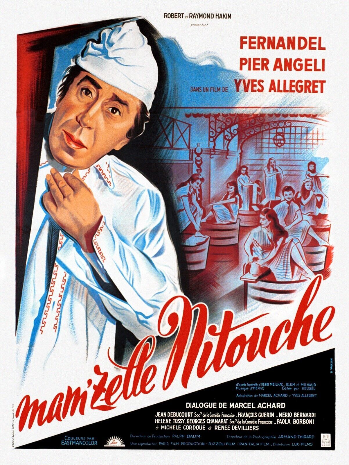 MAM'ZELLE NITOUCHE, RAIMU, 1931, repro affiche cinéma VINTAGE, HQ