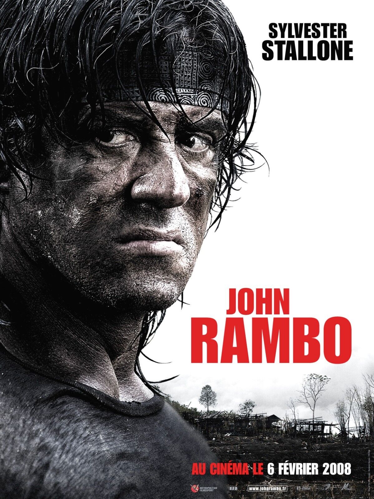 JOHN RAMBO, SYLVESTER STALLONE, REPRO MOVIE POSTER, VINTAGE, HQ