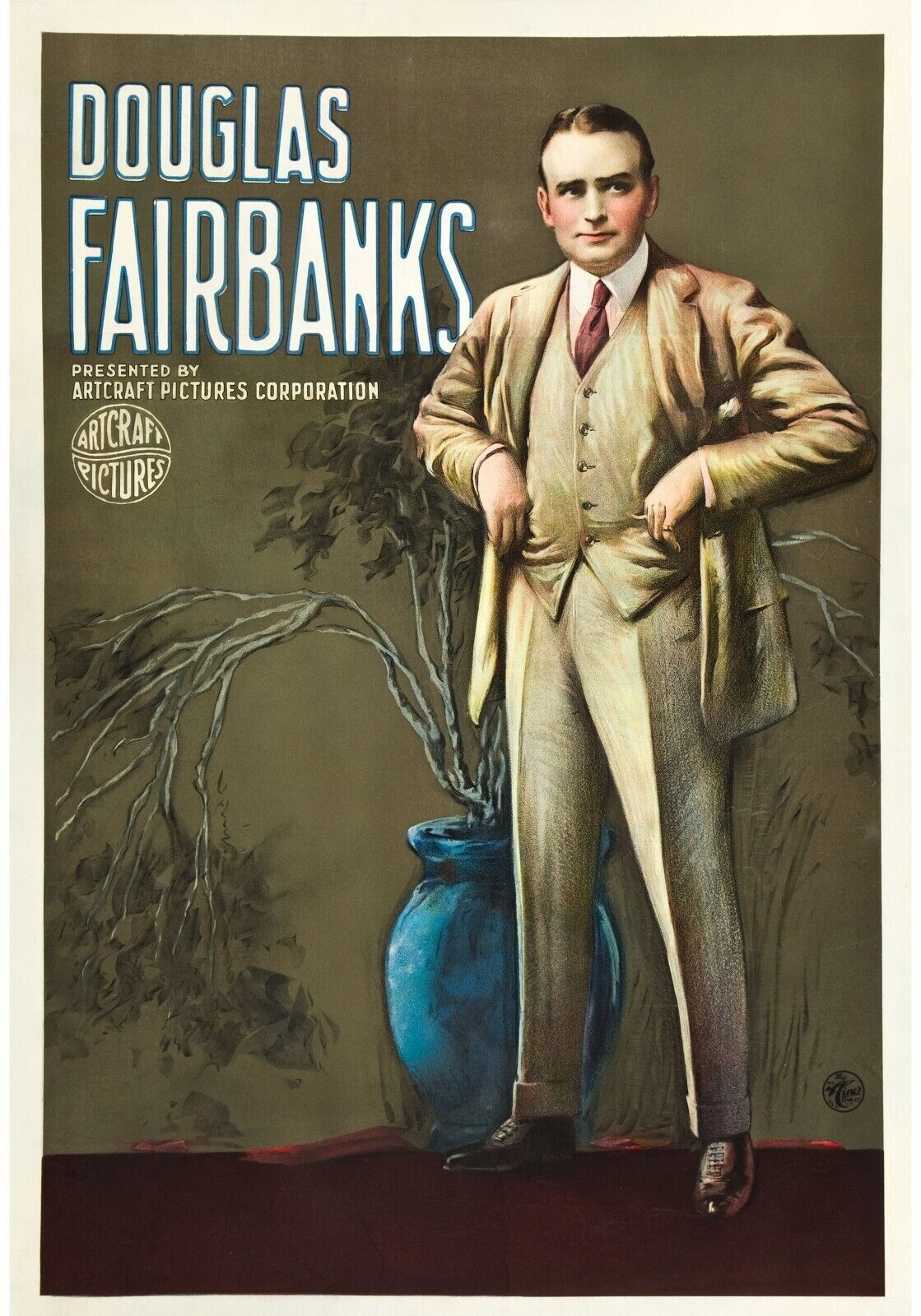 DOUGLAS FAIRBANKS, 1883, REPRO MOVIE POSTER, VINTAGE, HQ