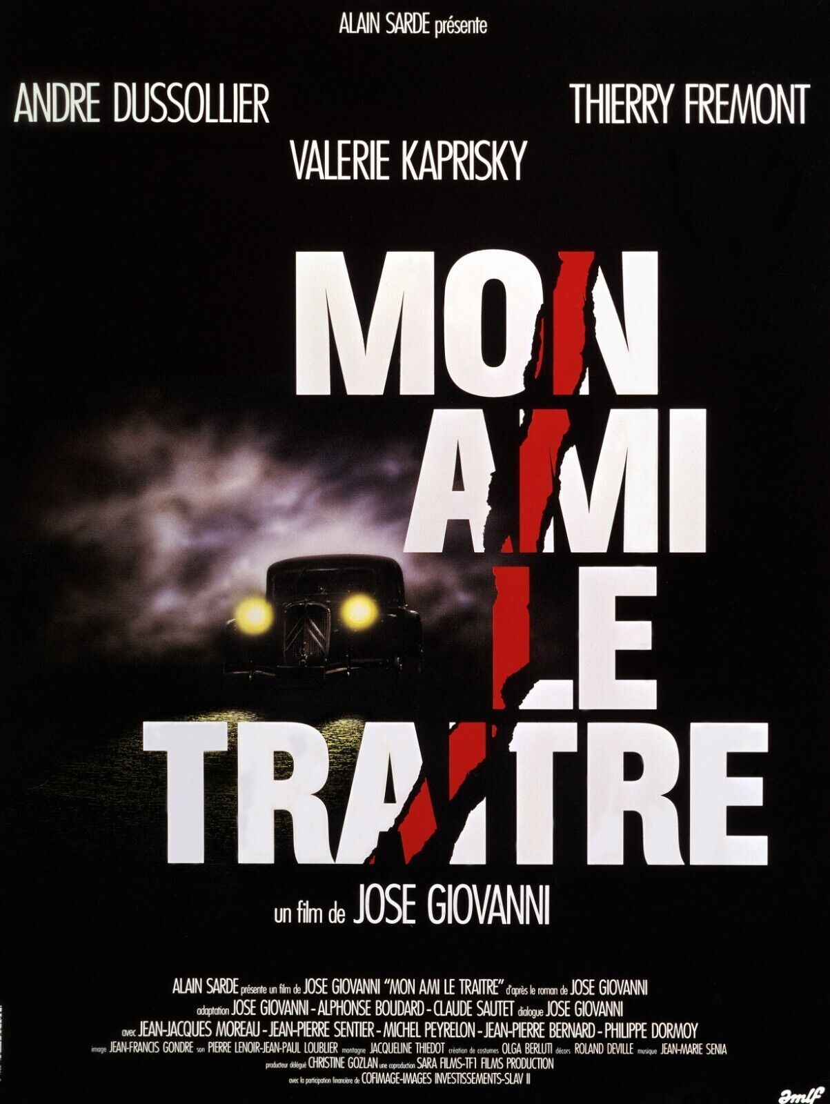 MY FRIEND THE TRAITOR, THIERRY FREMONT, 1988, REPRO CINEMA POSTER, VINTAGE, HQ