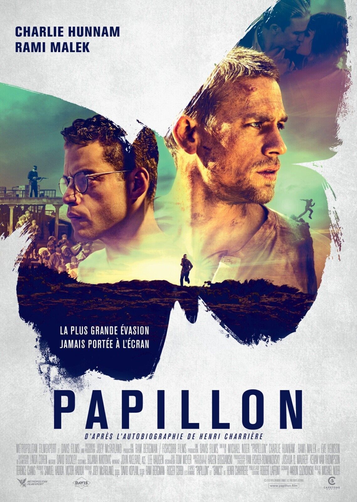 PAPILLON, CHARLIE HUNNAM, 2017, Repro Affiche cinéma VINTAGE, HQ