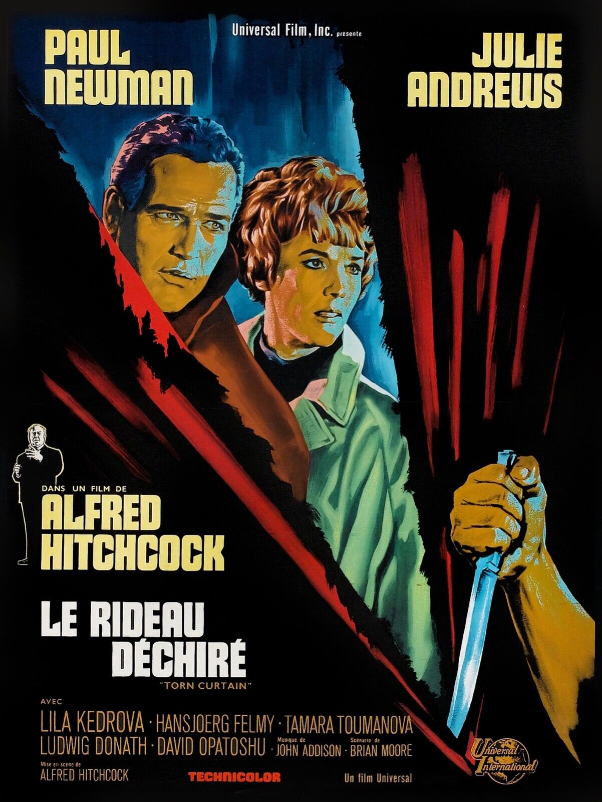 LE RIDEAU DÉCHIRÉ, PAUL NEWMAN, JULIE ANDREWS, 1966, Repro affiche cinéma, VINTAGE, HQ