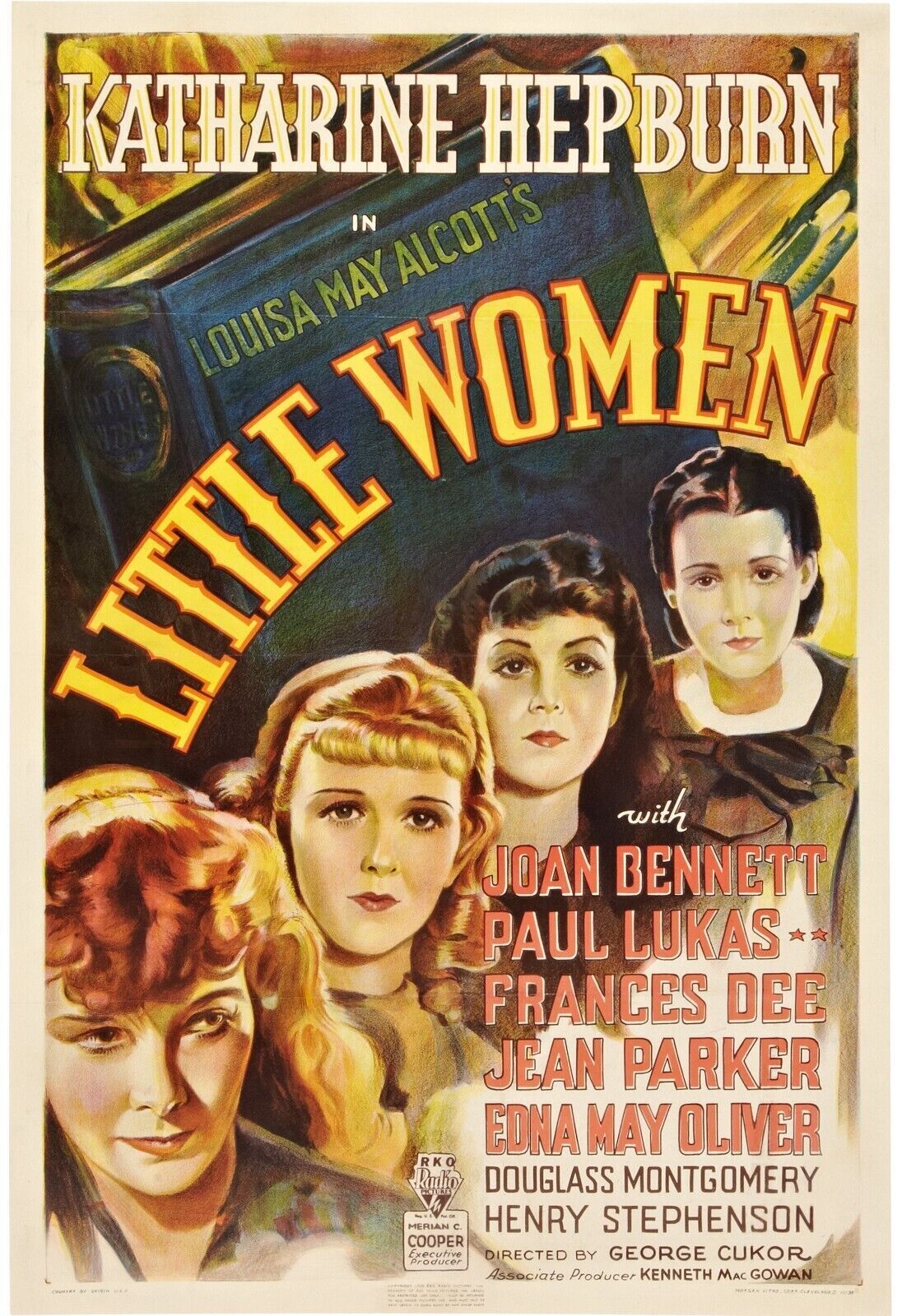 Little Women, Katharine Hepburn, 1933, vintage cinema poster reproduction, HQ