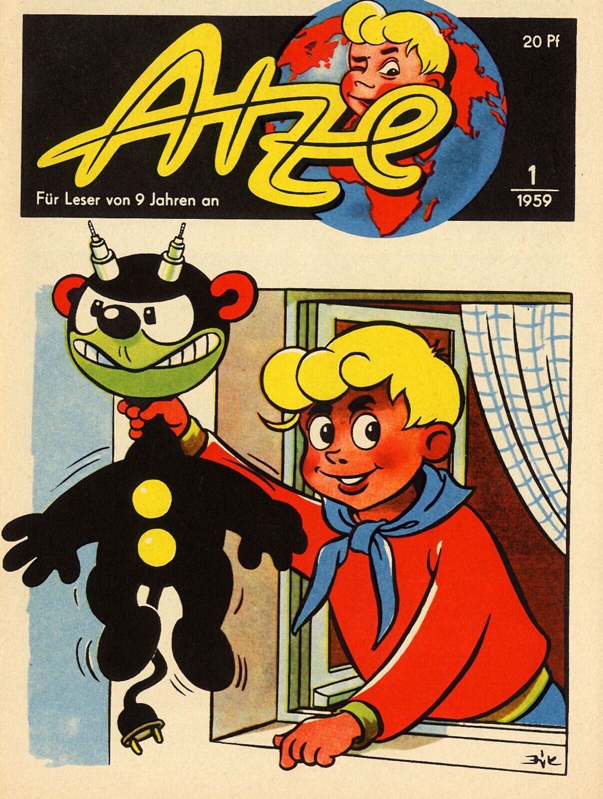 ATZE 1959, REPRO AFFICHE LIVRE VINTAGE "BANDE DESSINÉE" HQ