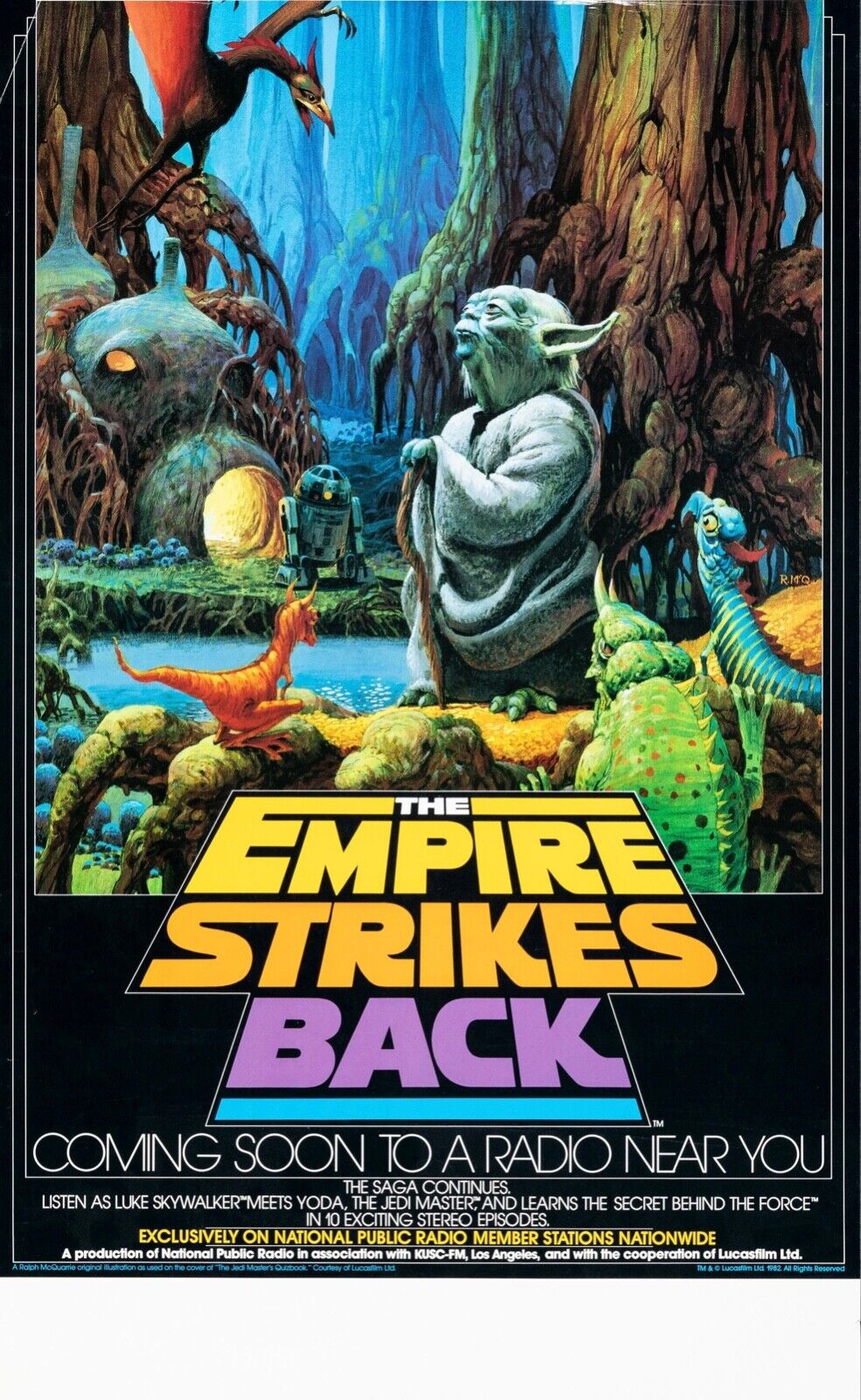 STAR WARS, ÉPISODE V : L'EMPIRE CONTRE ATTAQUE, THE EMPIRE STRIKES BACK, REPRO AFFICHE CINEMA VINTAGE HQ