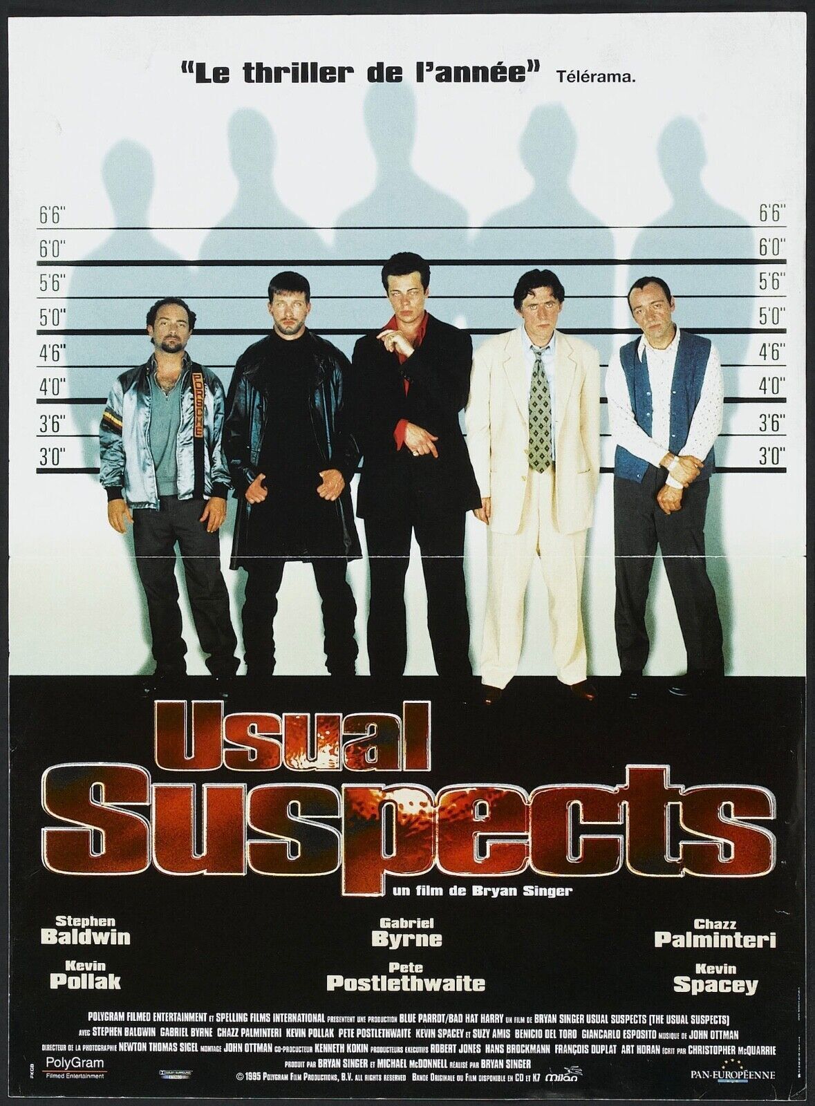 THE USUAL SUSPECTS, STEPHEN BALDWIN, GABRIEL BYRNE, 1995 Repro affiche CINEMA,  HQ