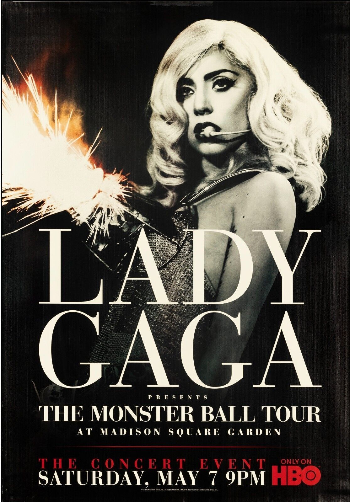LADY GAGA, THE MONSTER BALL TOUR, repro affiche cinéma, VINTAGE, HQ