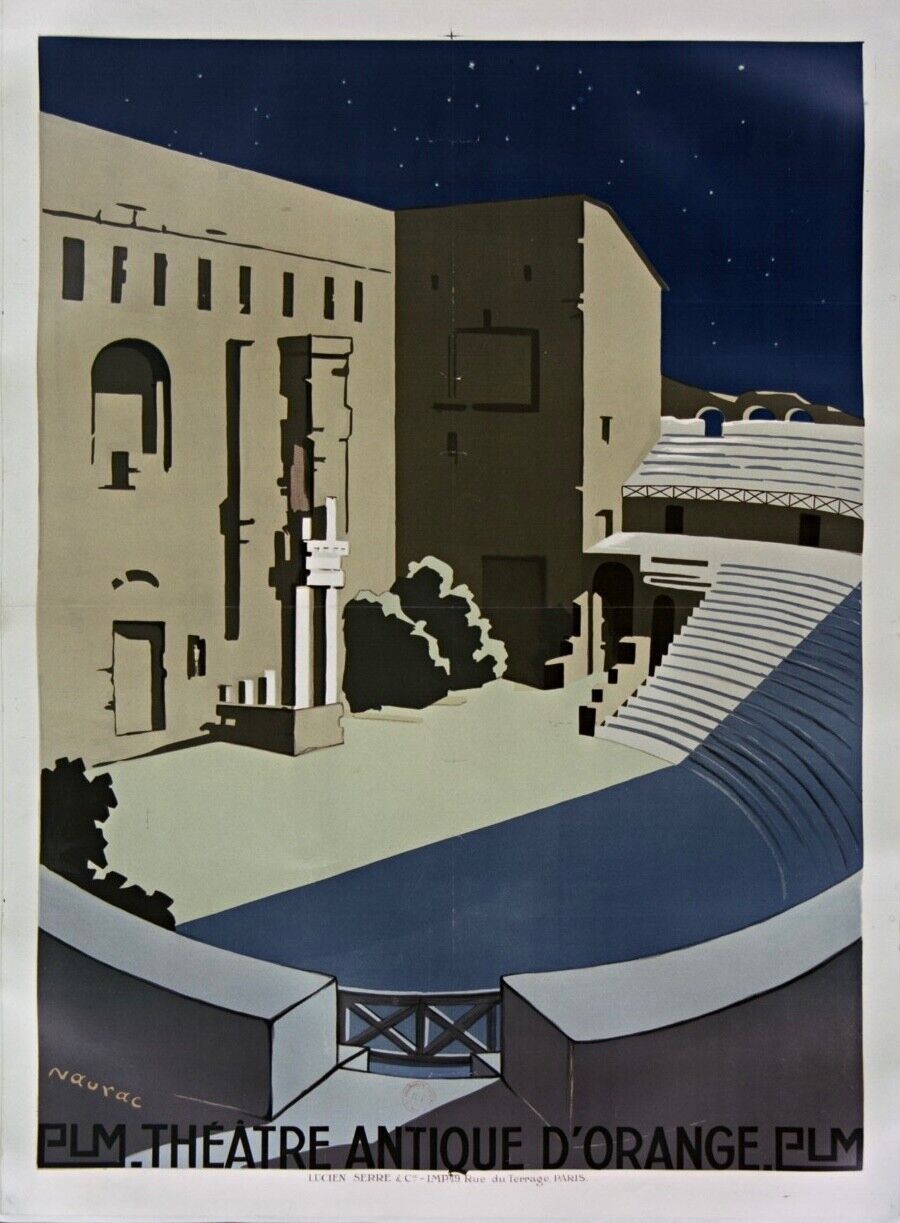 THÉÂTRE ANTIQUE D'ORANGE, FRANCE, REPRO AFFICHE VOYAGE TOURISME, HQ