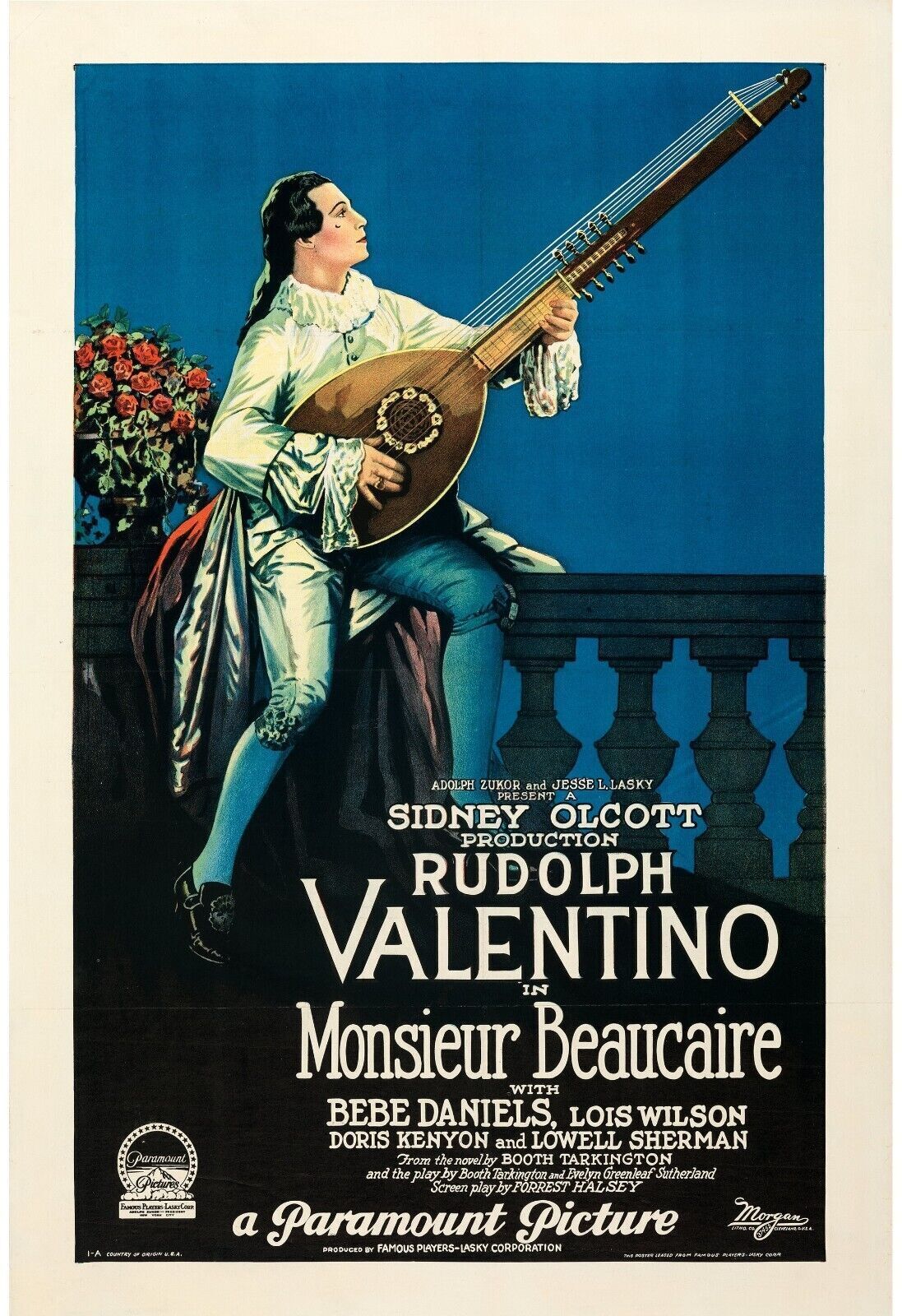 MONSIEUR BEAUCAIRE, RUDOLPH VALENTINO, 1924, REPRO VINTAGE CINEMA POSTER, HQ