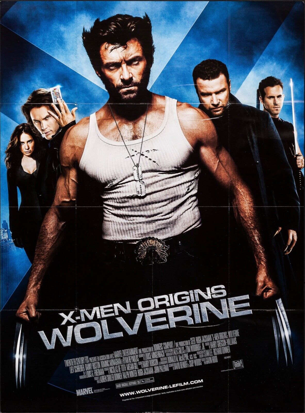 X-MEN ORIGINS WOLVERINE, GAVIN HOOD, HUGH JACKMAN, REPRO AFFICHE CINEMA VINTAGE HQ