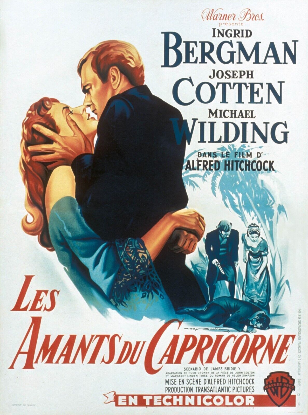 LES AMANTS DU CAPRICORNE, JOSEPH COTTEN, 1949, repro affiche de cinema, VINTAGE, HQ