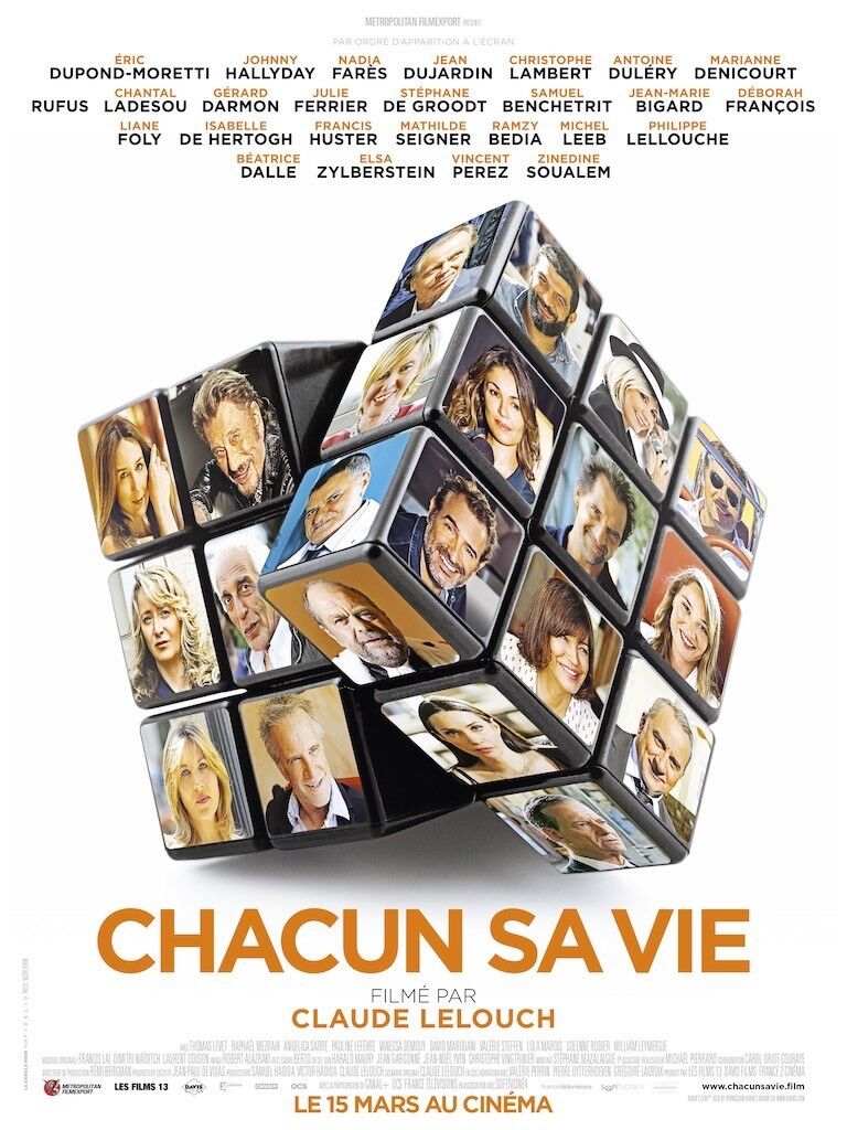 CHACUN SA VIE, JOHNNY HALLYDAY, 2017, REPRO MOVIE POSTER, VINTAGE, HQ