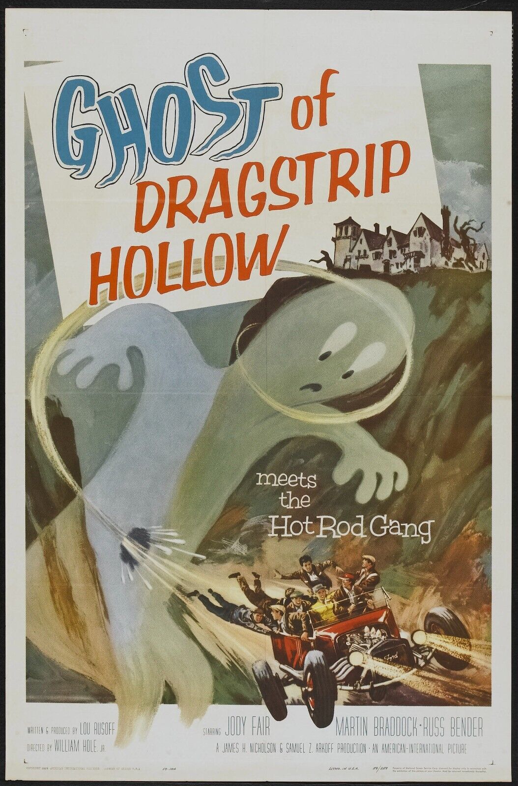 GHOST OF DRAGSTRIP HOLLOW, 1959, REPRO MOVIE POSTER, VINTAGE, HQ