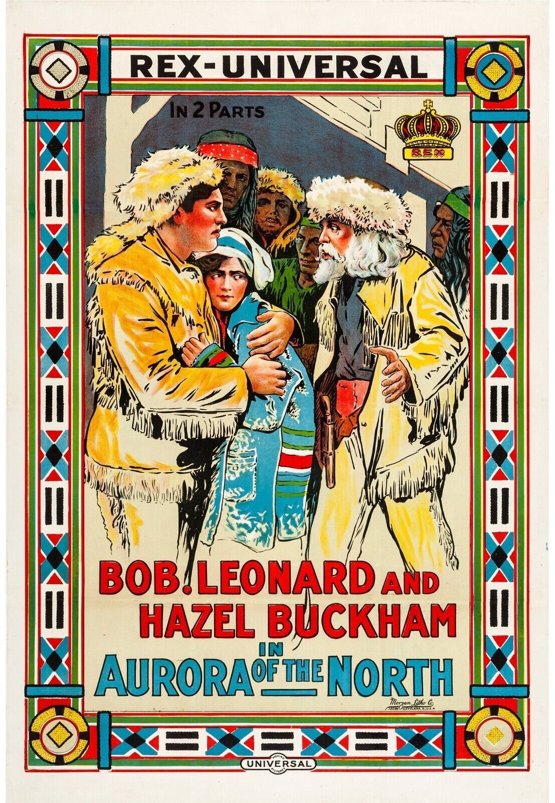 AURORA OF THE NORTH, BOB LEONARD, 1914, REPRO MOVIE POSTER, VINTAGE, HQ