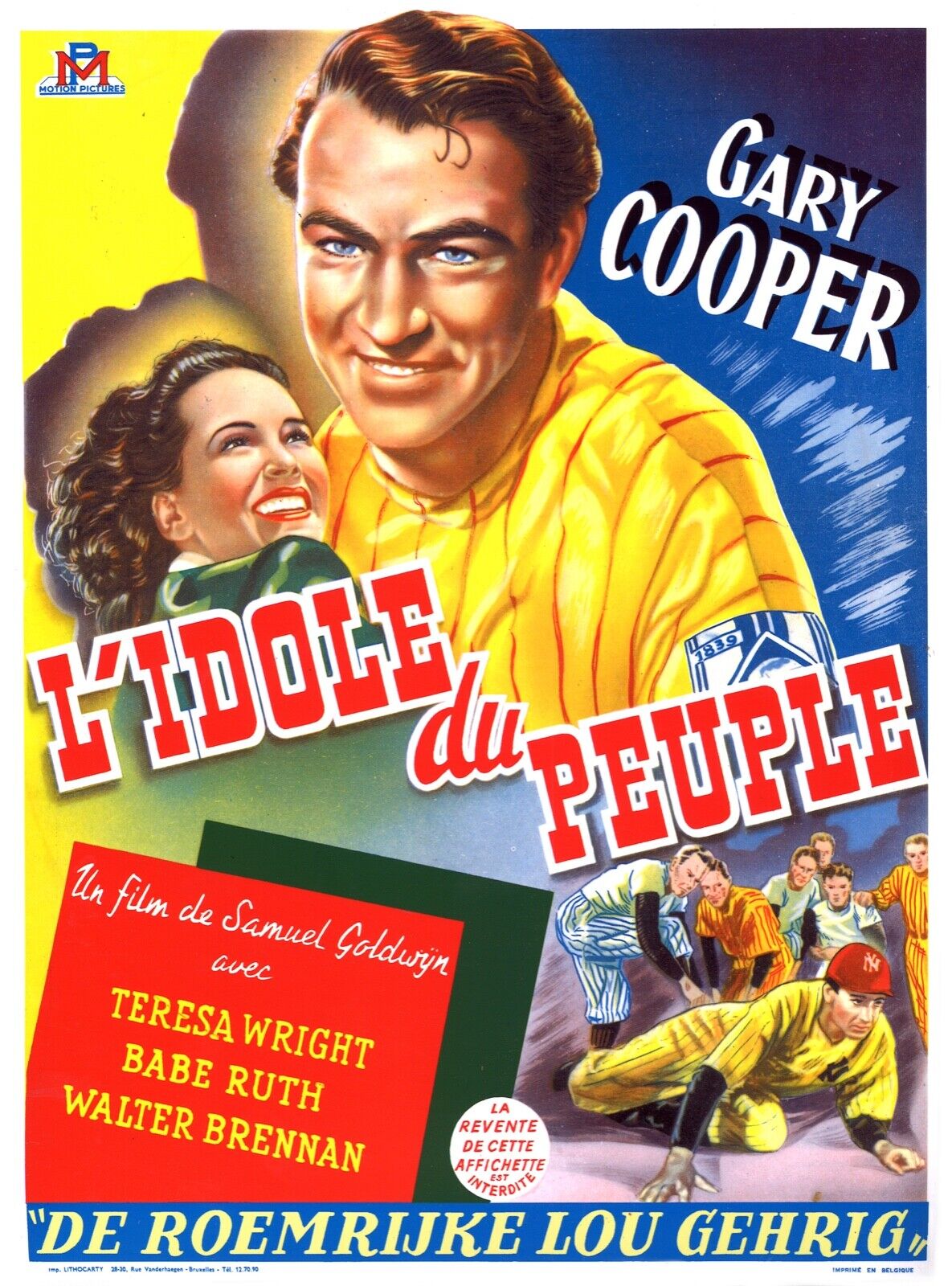PEOPLE'S IDOL, GARY COOPER, 1934, REPRO MOVIE POSTER, VINTAGE, HQ.