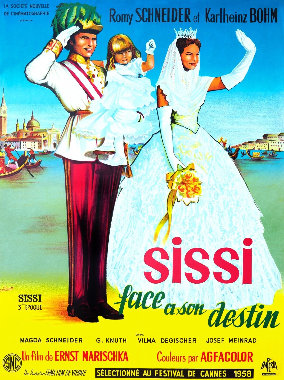SISSI FACE A SON DESTIN, ROMY SCHNEIDER, 1957, REPRO AFFICHE CINEMA VINTAGE, HQ