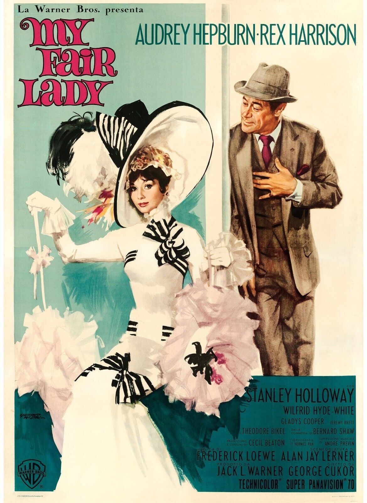 MY FAIR LADY, AUDREY HEPBURN, 1964, Repro affiche cinema, VINTAGE, HQ