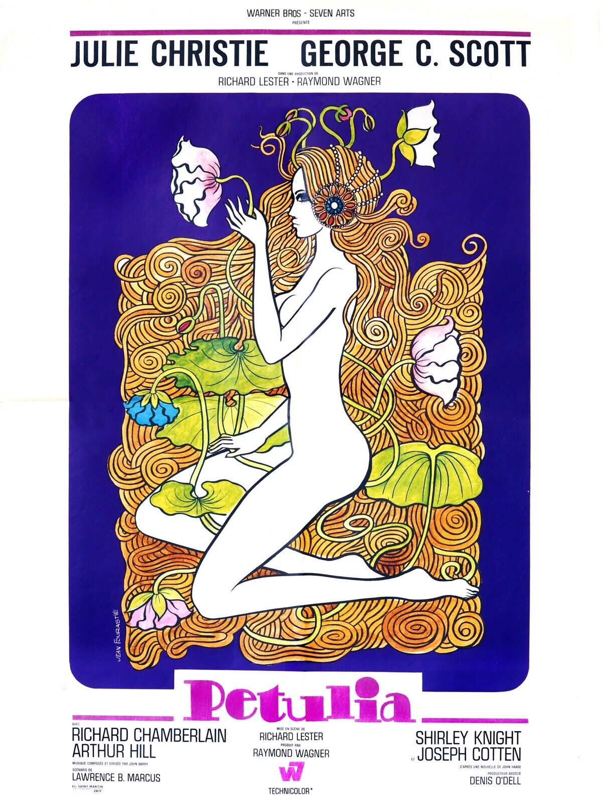 PETULIA, RICHARD LESTER, JULIE CHRISTIE, 1968, Repro affiche cinéma VINTAGE, HQ
