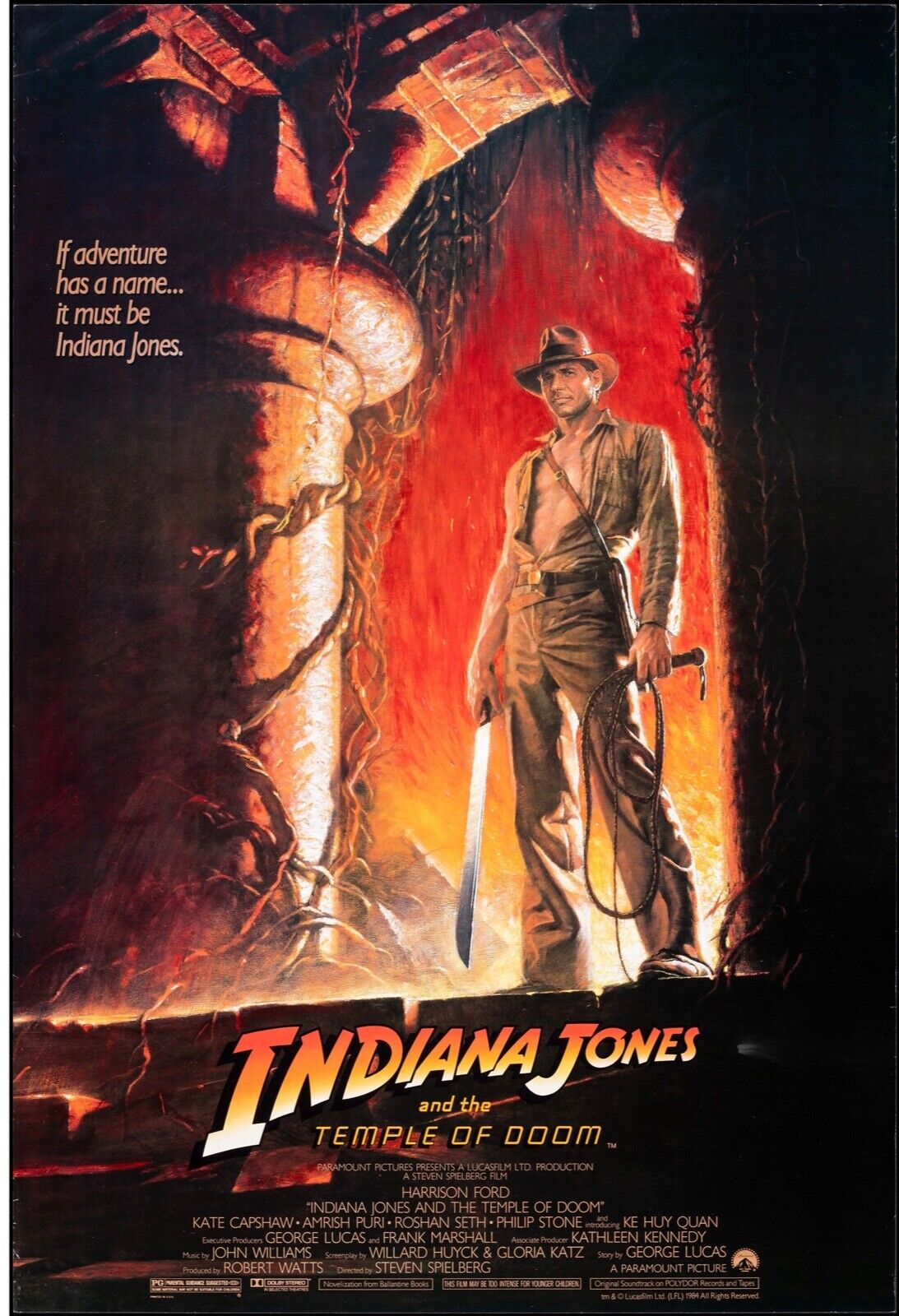 INDIANA JONES ET LE TEMPLE MAUDIT - REPRO AFFICHE CINEMA S.SPIELBERG