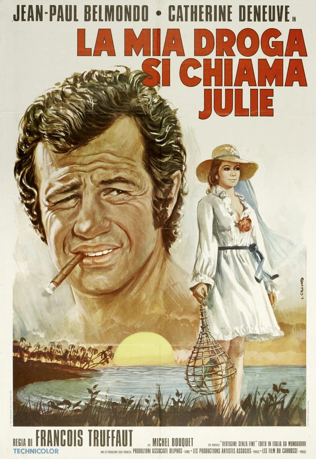 LA MIA DROGA SI CHIAMA JULIE, JEAN-PAUL BELMONDO, 1969, repro affiche de cinema, VINTAGE, HQ