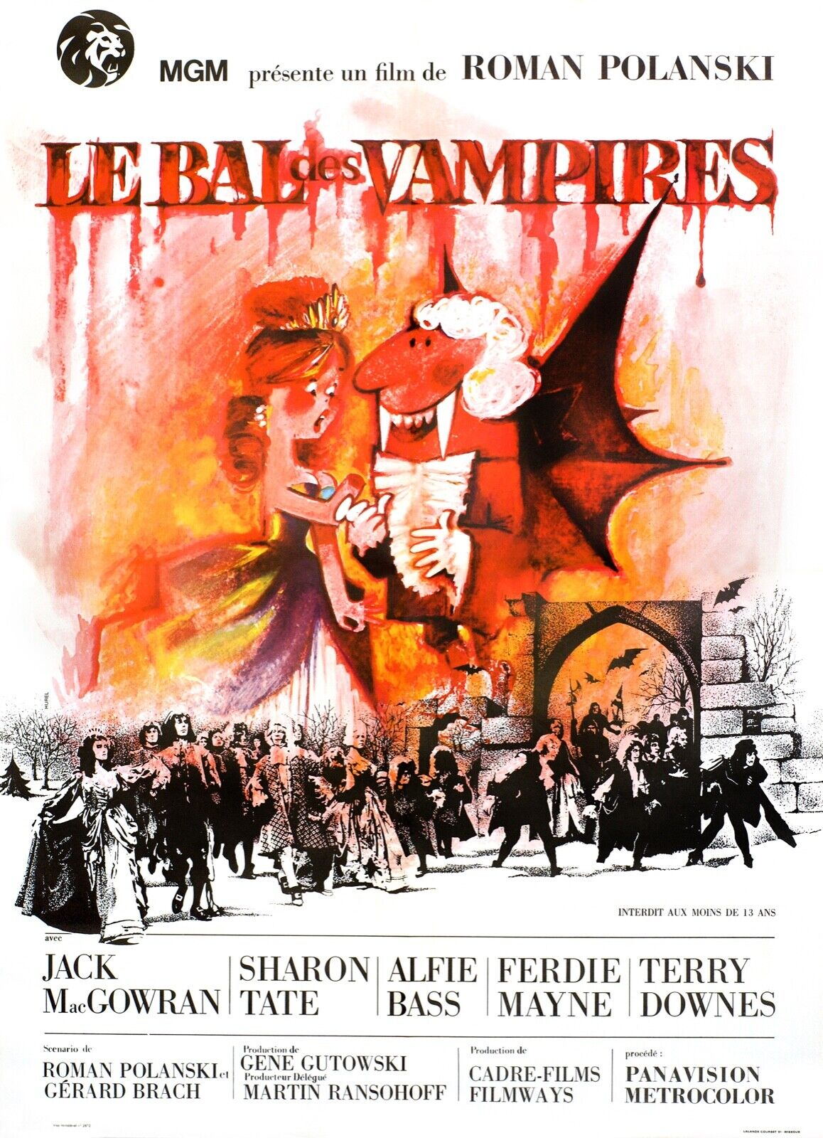 LE BAL DES VAMPIRES, ROMAN POLANSKI, 1967, Repro affiche cinéma, VINTAGE, HQ