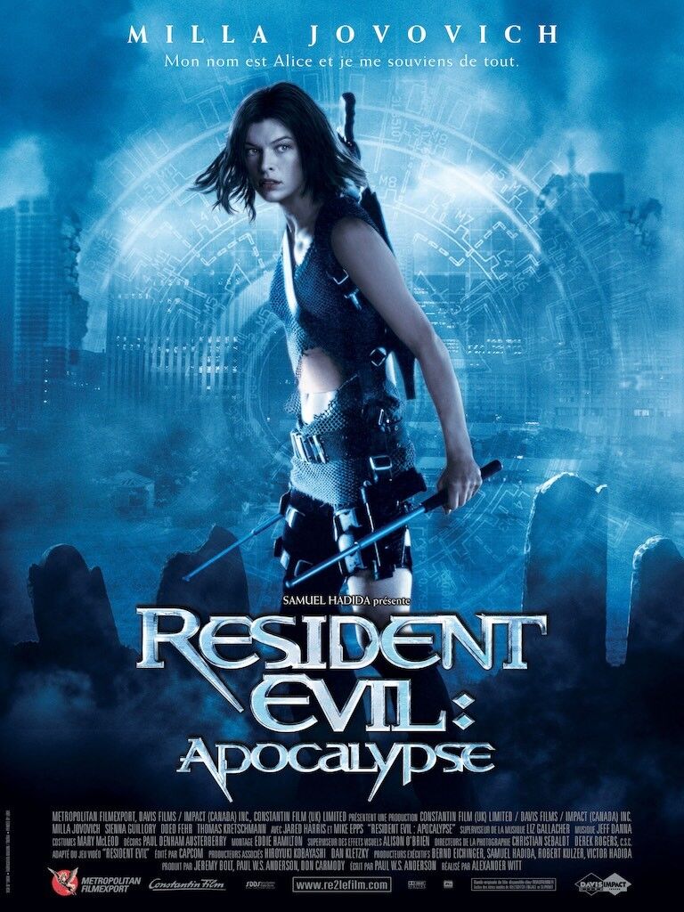 RESIDENT EVIL APOCALYPSE, MILLA JOVOVICH, 2004, Repro Vintage Cinema Poster, HQ