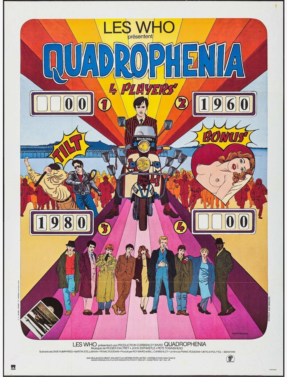 QUADROPHENIA, FRANC RODDAM, PHIL DANIELS, REPRO AFFICHE ROCK VINTAGE VINTAGE, HQ