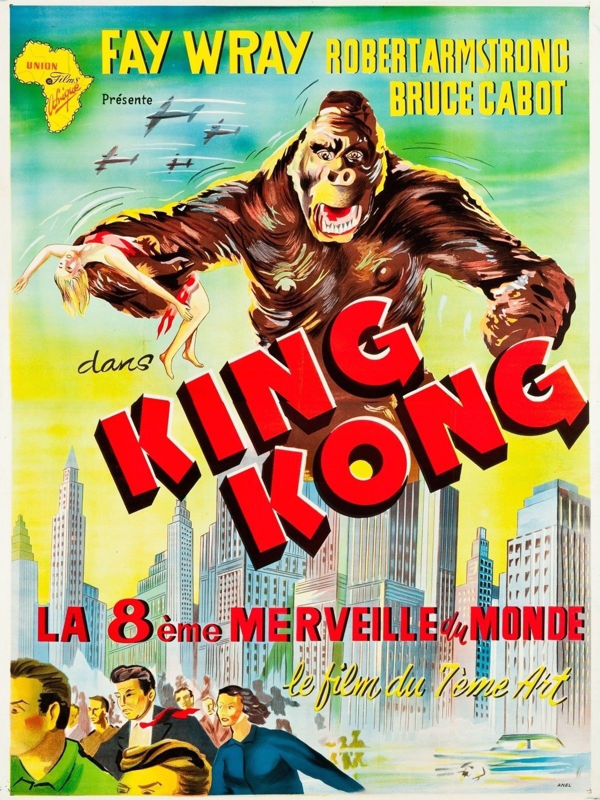 KING KONG, FAY WRAY, BRUCE CABOT - REPRO AFFICHE CINEMA VINTAGE