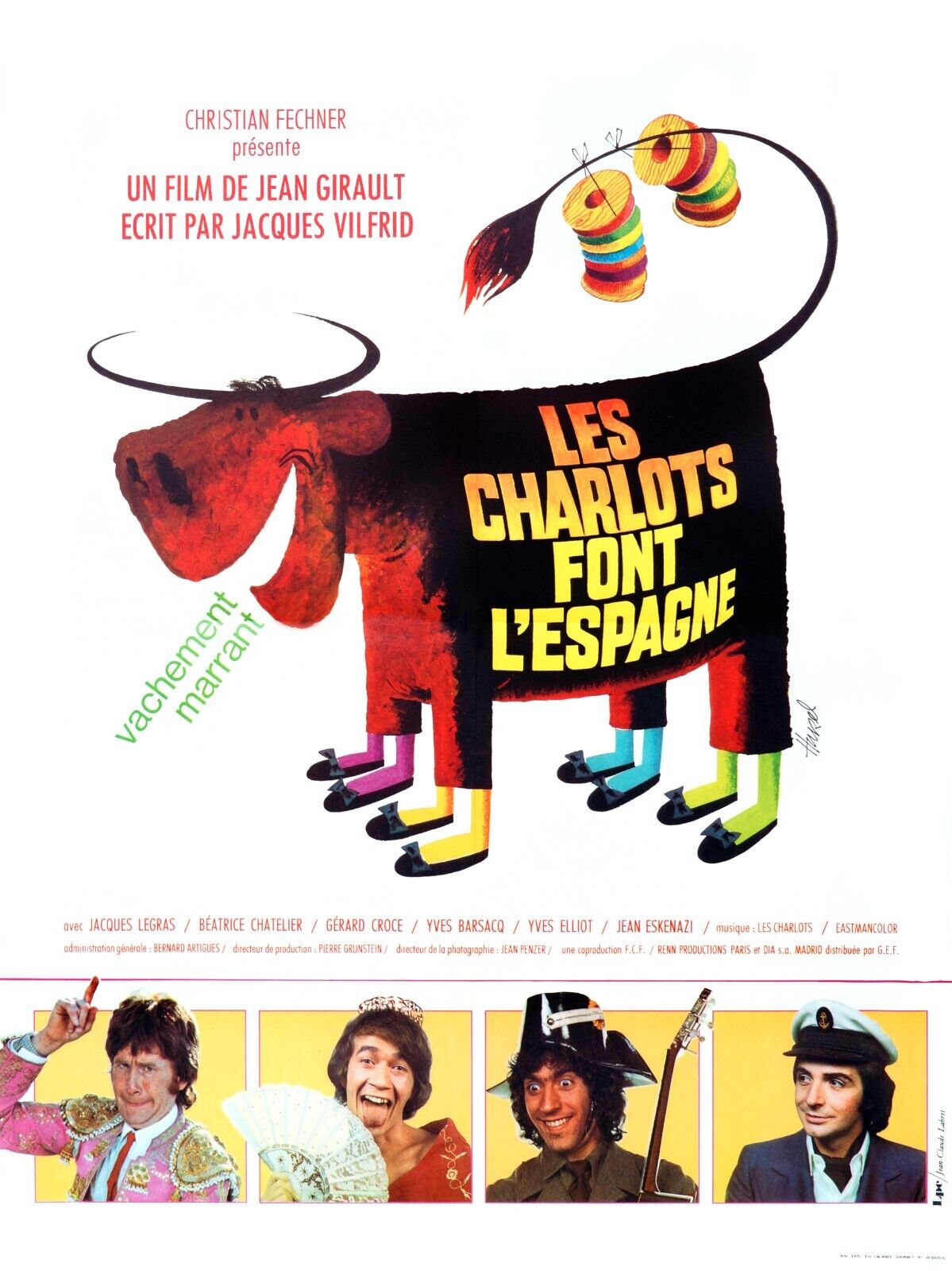 LES CHARLOTS FONT L’ESPAGNE, LES CHARLOTS, 1972, REPRO AFFICHE CINEMA VINTAGE, HQ