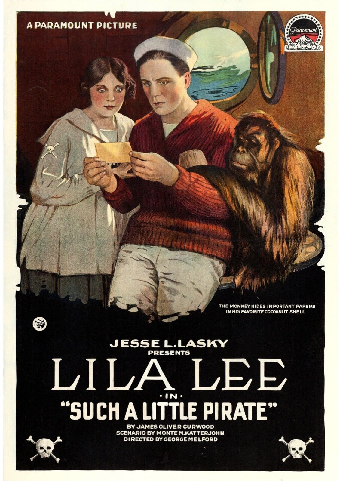 LILA LEE, JESSE L. LASKY, 1920, REPRO AFFICHE DE CINEMA VINTAGE, HQ