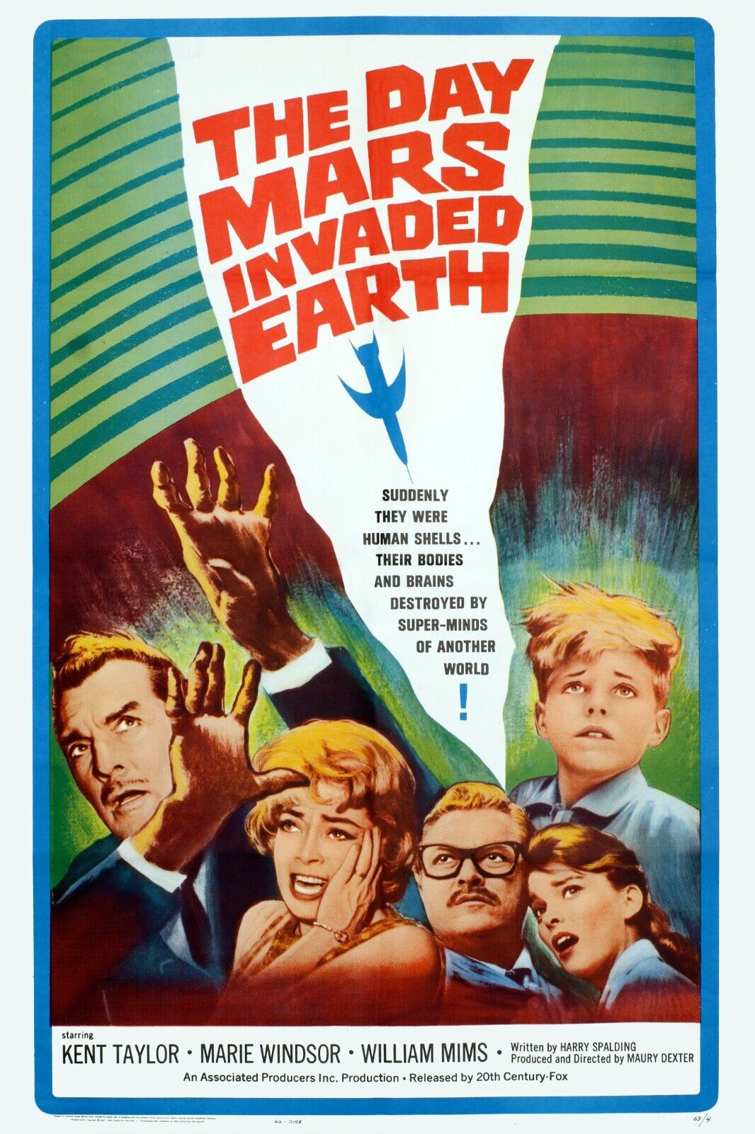 THE DAY MARS INVADED EARTH, BETTY BEALL, 1963, REPRO AFFICHE CINEMA VINTAGE, HQ